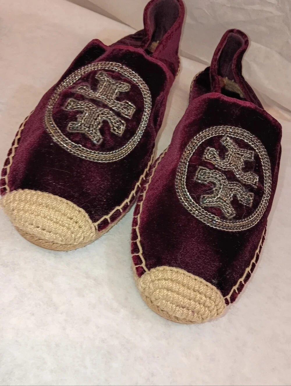 Tory Burch velvet Women's espadrilles Size 9.5